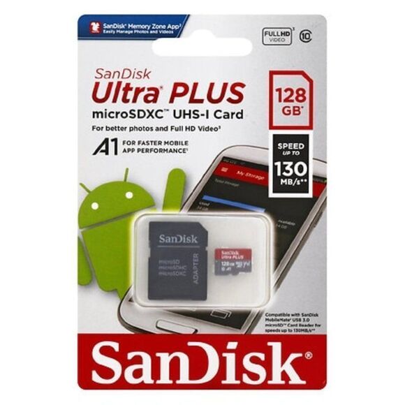 SanDisk Ultra Micro SD Memory Card with Adapter 128 GB - 1.0 Ea - Picture 1 of 11